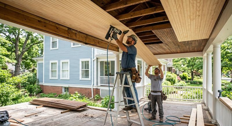 Porch Ceiling Replacement in Overland Park, KS